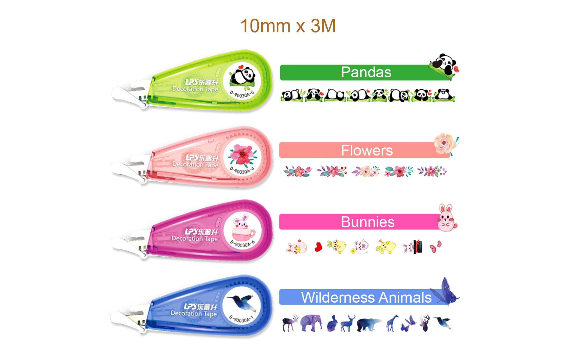 Wrapables Novelty Sticker Machine Pens, Decorative Stationery Supplies for Home Office School, Animals and Nature