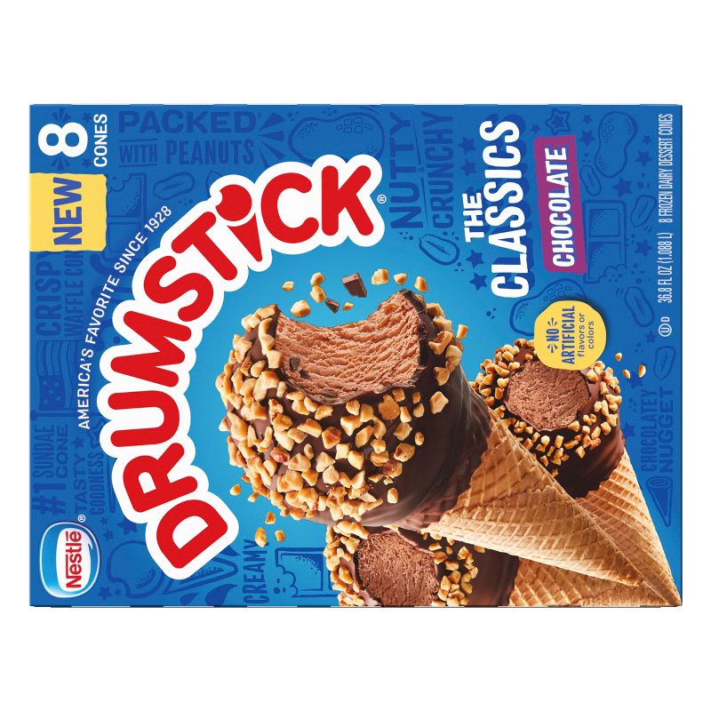 Drumstick Chocolate Round Top Frozen Dessert - 36.8 fl oz/8ct, 2 of 8