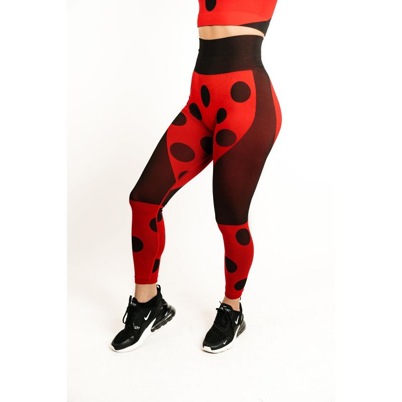 Miraculous Ladybug Womens Leggings Active Cosplay - Seamless for Gym Workout, Exercise, Yoga, Running by MAXXIM, 3 of 6
