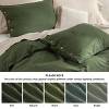 3 Pieces Linen Soft & Cozy Duvet Cover Linen Cotton Blend Bedding Set Tropical Plants Beige Color Cooling Bedding - 4 of 4