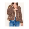 Women's Polar Collar Button Closure Floral Quilted Jacket - STACCATO - 4 of 4