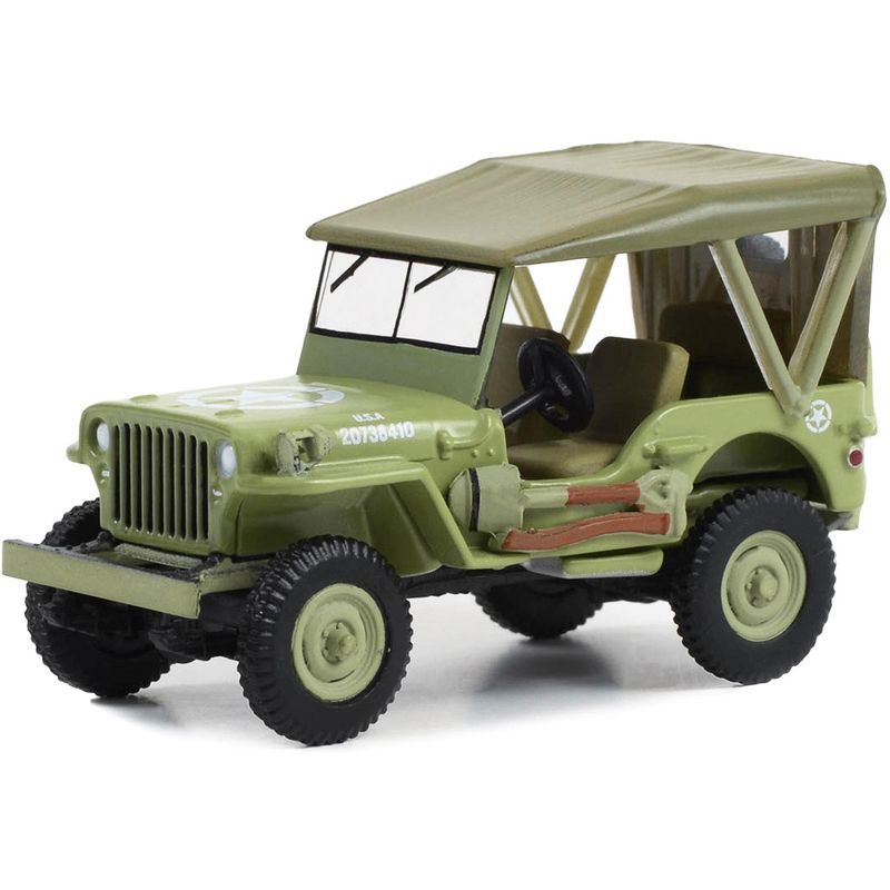 1945 Willys MB Jeep Light Green "U.S. Army" "Norman Rockwell" Series 5 1/64 Diecast Model Car by Greenlight, 2 of 4