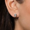SHINE by Sterling Forever Sterling Silver Emerald Cut Bezel Set Stud Earrings - 2 of 4