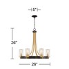 Stiffel Ferrers Dark Bronze Gold Chandelier 26" Wide Clear Glass Shade 6-Light Fixture for Dining Room House Foyer Kitchen Island Entryway Bedroom - 4 of 4