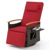 Costway Outdoor 360° Swivel Rattan Recliner Chair Patio Wicker Chaise Lounge Chair Beige/Navy - 2 of 4