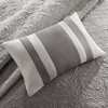 7Pcs coverlet Set Damask Quilted Transitional Bedding with Euro Shams, All Season Brushed Microfiber, Cotton-Rich Fill - 4 of 4