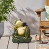 Okak Novetly Umbrella Stand with Frog Decoration, Patio Umbrella Base with Adjustable Knob, Outdoor Umbrella Stand for Garden, Green - 2 of 4