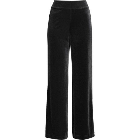 Lands' End Women's Starfish Velvet High Rise Wide Leg Pull On Pants ...