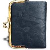 BEAFUP Womens Wallet,Ladies Vintage Leather Bifold Wallet with Zipper & Kiss Lock - Compact Coin Purse for Daily Use,Travel,and Shopping - 4 of 4