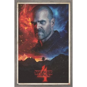 Trends International Netflix Stranger Things: Season 4 - Hopper One Sheet Framed Wall Poster Prints - 1 of 4