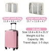 AZL1 Life Concept Bag and Luggage Set Carry On Luggage Lightweight ABS Spinner Wheels TSA Lock 2 Packing Cubes for Trips, Pink, 22.7"*14.5"*8.9" - 3 of 4