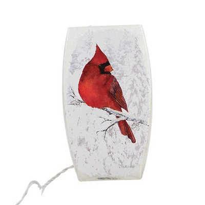 Stony Creek 7.75 In Cardinals Pre-Lit Med Vase Electric Red Birds Winter Novelty Sculpture Lights