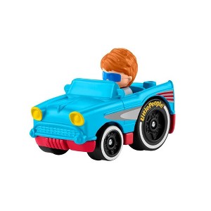 Fisher-Price Little People Wheelies Retro Convertible - Baby Blue and Red Car - 1 of 4