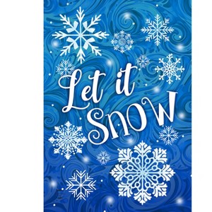 Briarwood Lane Winter Double Sided House Flag 40x28 For Outdoor Let It Snow Snowflakes For Winter House Flag - 1 of 4