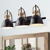 Dewdrop Industrial Black and Bronze 3-Light Bowl Shape Bathroom Vanity Lamp - 3 of 4