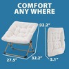 Comfy Chair for Adults, Soft Faux Fur Folding Lounge for Bedroom Living Room Dorm Rooms Flexible Reading Chair for Teens Kids, X-Large Foldable - 2 of 4