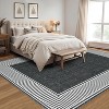 Area Rug - Low Pile Stain Resistant Neutral Carpet, Ultra Soft Non-Slip Modern Floor Cover for Living Room Bedroom Nursery Entryway - 2 of 4