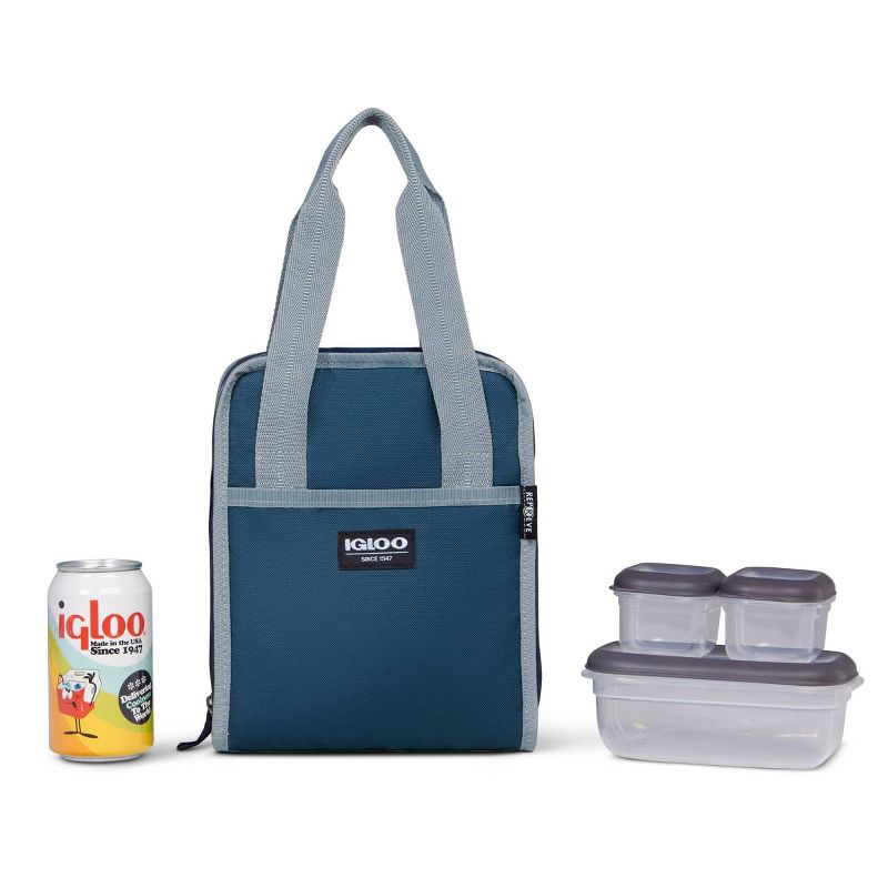 Igloo Lunch+ Collapsible 6 Lunch Sack with Pack Ins - Navy, 3 of 11