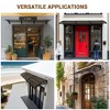 Yescom 39"X29" Window Awning Door Canopy Polycarbonate Anti-UV30+ Cover Outdoor Rain Snow Protection Patio Brown Board - 2 of 4