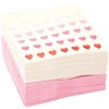 Sparkle and Bash 100 Pack Pink and Heart Themed Paper Napkins for Valentine Party Supplies (5x5 In) - image 4 of 4