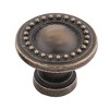 PiccoCasa Household Metal Round Shape Retro Style Cabinet Knobs 1" x 0.8"(D*H) Silver Bronze Tone 4 Pcs - 3 of 4
