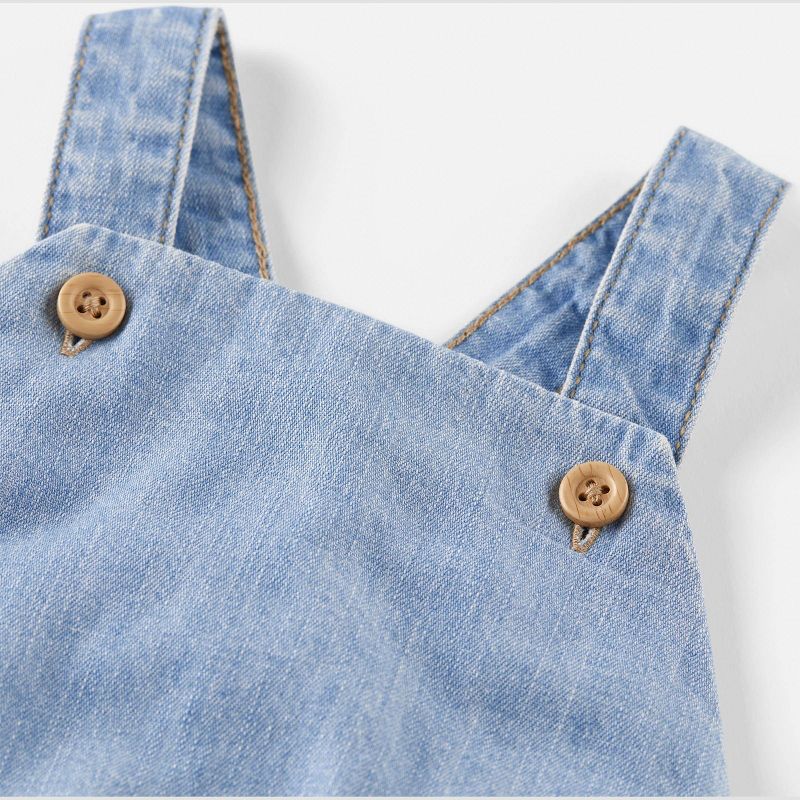Little Planet by Carter's Organic Baby Chambray Bubble Jumpsuit, 3 of 5