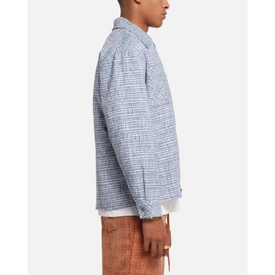 XXIII Mens Boucle Tweed Zip Jacket - Teal/Blue/Purple M — фото 4