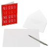 10ct Blank Christmas Cards Boxed with Envelopes 'Merry Christmas with Santa' - 3 of 4