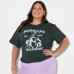 Women's Short Sleeve Crewneck Graphic T-Shirt - Wild Fable™ - 1 of 3