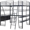 Streamdale Full Size Loft Bed with Shelves, L-Shaped Desk & Charging Ports - 4 of 4