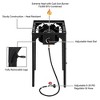 KTMBDW Outdoor Camp Stove High Pressure Propane Gas Cooker Portable Cast Iron Patio Cooking Burner (Single Burner 75000-BTU), Black - 4 of 4