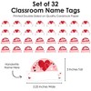 Big Dot of Happiness Valentine's Day Hearts - DIY Blank Paper Desk or Locker Labels - Classroom Name Tags - Set of 32 - 3 of 4