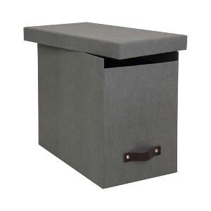Bigso John Desktop File Box - Storage Solution and Document Organizer for Paperwork - Hanging File Box with Lid - 7.4″ x 13″ x 10.4″ - 1 of 4
