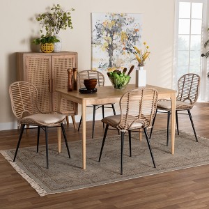 Baxton Studio Brenna Modern Bohemian Wood 5-Piece Dining Set - 1 of 4