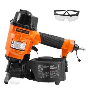 VEVOR Coil Siding Nailer MCN55, 1 inch to 2-1/4 inch 15 Degree Pneumatic Siding Nail Gun, 70-120PSI Air Coil Nailer for Siding, Orange - 1 of 4