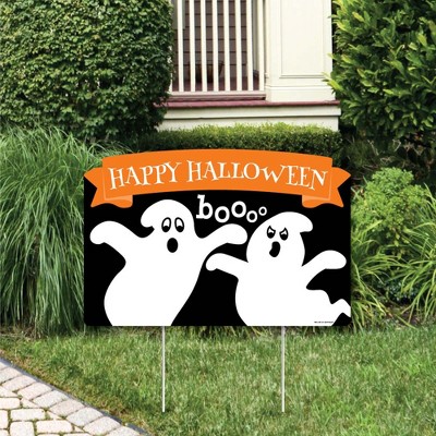 Big Dot of Happiness Spooky Ghost - Halloween Party Yard Sign Lawn Decorations - Happy Halloween Party Yardy Sign