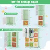 Infans 12-Cube Kids Wardrobe Baby Dresser Bedroom Armoire Clothes Hanging Closet w/Doors - 3 of 4