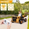 12V Ride On Dump Truck, Ride On Car Toy for Kids with Remote Control,Electric Dump Bed,Shovel, Music Player for Kids 3+ - 4 of 4