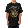 Seven Times Six Harry Potter Hogwarts T-Shirt Boys' Distressed Crest Graphic Tee Black - 4 of 4