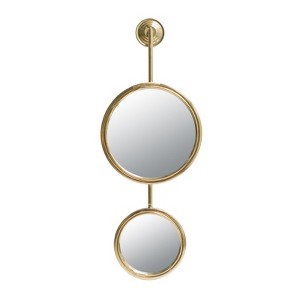 SEVOBAL Bathroom Vanity Mirrors Set 2 Circle Wall Mirrors Durable Iron Frame Premium Surface Coating Clear Visibility, Gold, 11"*2.2"*28.5" - 1 of 4