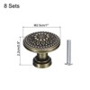 Unique Bargains Vintage Flower Patterns Drawer Knobs with Screws for Dresser Closet - 2 of 4