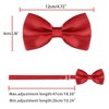 Allegra K Men's Pre-tied Solid Adjustable Classic Tuxedo Wedding Bow Ties - 4 of 4