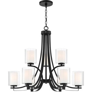 Minka Lavery Sand Coal Chandelier 31 1/2" Wide Modern Clear Outer White Inner Glass Shade 9-Light Fixture for Dining Room House - 1 of 3