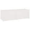 vidaXL Garden Planter White 59.1"x19.7"x19.7" Solid Wood Pine - 2 of 4