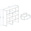 Sevobal Utility Storage Cabinets, Floor Cabinet with Drawers and Open Shelves for Living Room Kitchen Hallway, White, 48.03"*12.9"*45.45" - 4 of 4