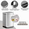 SUGIFT 13.2 Gal Stainless Steel Trash Can Step-on Trash Can with Lid - 2 of 4