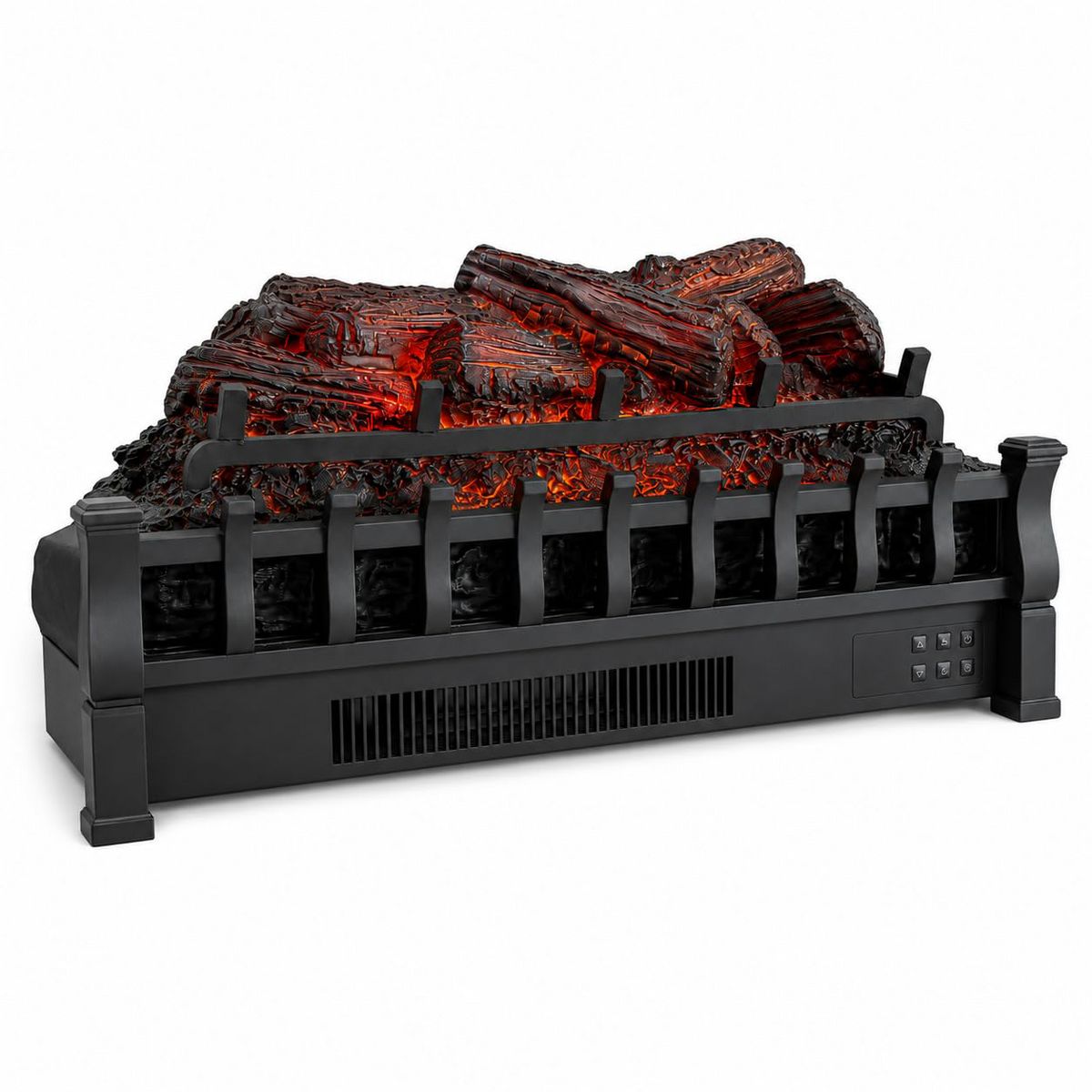 Garvee 23" Electric Fireplace Log Set Heater, Charcoal, 3 Brightness, Remote, 120V/1500W - thumbnail 10