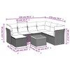 vidaXL Garden Sofa Set Black, Brown, Cream White - 3 of 4