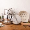 Bloomhouse 8 Piece Triply Stainless Steel Pots and Pans Cookware Set W/ Non Toxic Pro Ceramic Non Stick Interior - 3 of 4