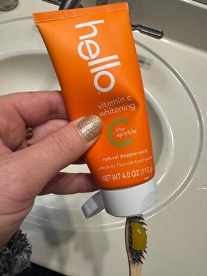 hello Vitamin C Teeth Whitening Toothpaste with Fluoride - Natural ...